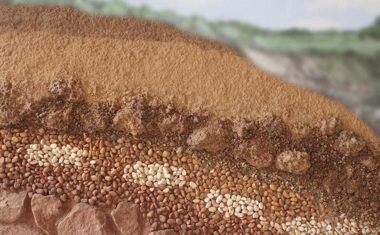 Layer of soil underground background