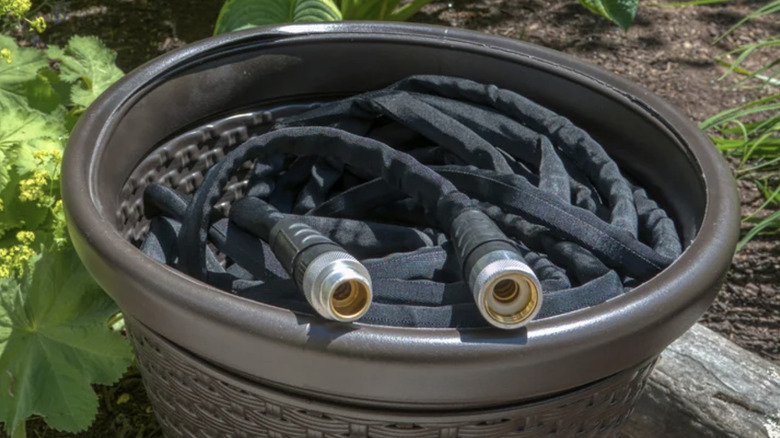 Close up view of the Teknor hose.