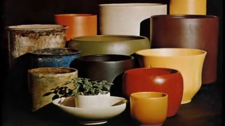A promotional photo for several Gainey Ceramics pots.